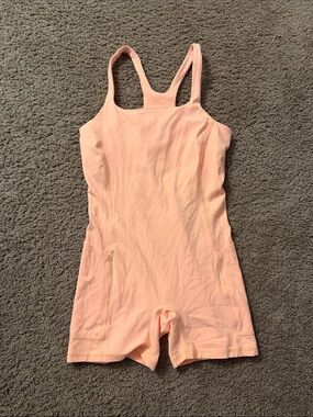 Free People Peach orange Romper Jumpsuit
